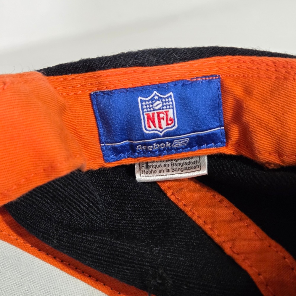 Reebok Cincinnati Bengals NFL Hat Mens Black Orange Adjustable Baseball Cap Logo - Picture 5 of 7